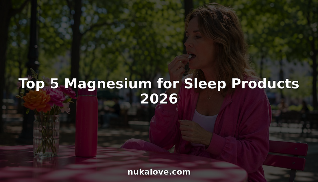 Woman taking magnesium oral strip for sleep at home