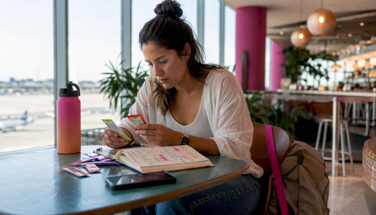 Traveler checking gluten free electrolyte packets